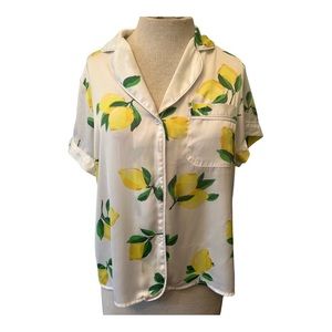 Kate Spade Lemon Print PJ Top Size Medium